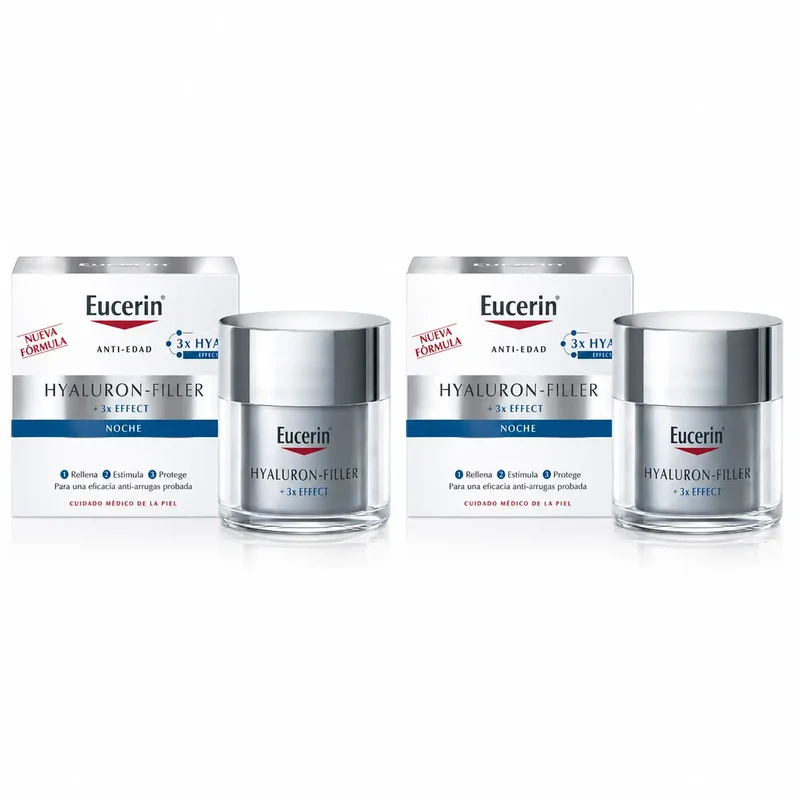 Eucerin Hyaluron Facial Filler 3X Night Effect 50Ml, pack 2