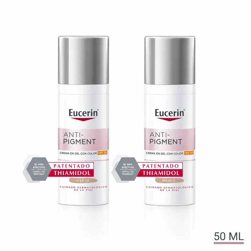 Eucerin Anti-Pigment Sun Day Cream Spf30 Medium Colour, 50Ml, pack 2