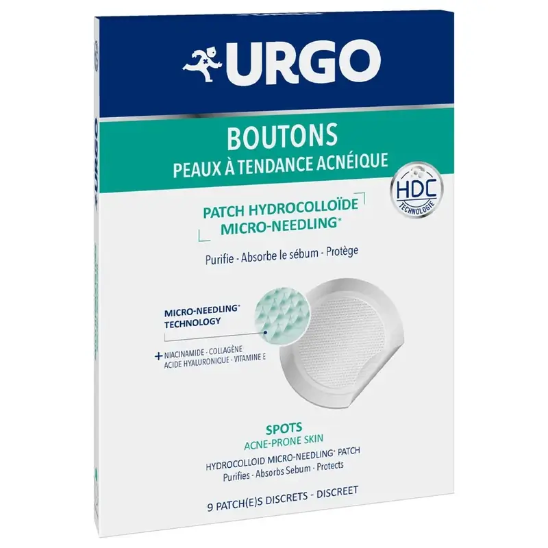 Urgo Spots Hydrocolloid Patches Micro Needling, 9 Units