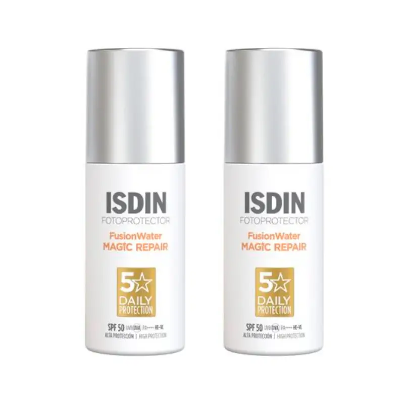 Isdin Fusion Water Magic Repair Sun & Face SPF50+, 2 x 50 ml