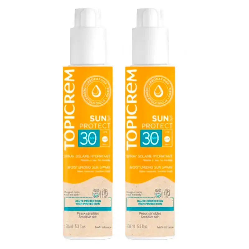 Topicrem Sun Protect Spray SPF 30, Pack of 2 x 150 ml