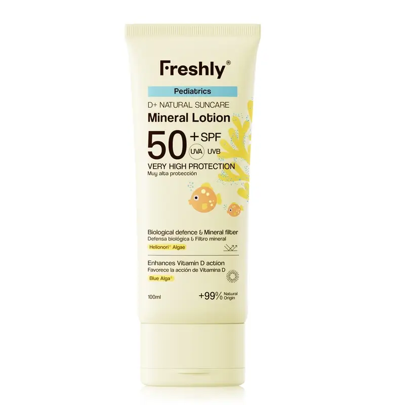 Freshly Pediatrics D+ Natural Suncare Mineral Lotion Spf50, 100 ml