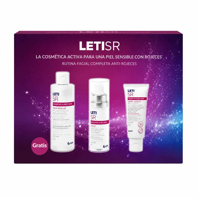 Leti SR Anti-redness Christmas Chest Serum + Fluid + Micellar Water Gift