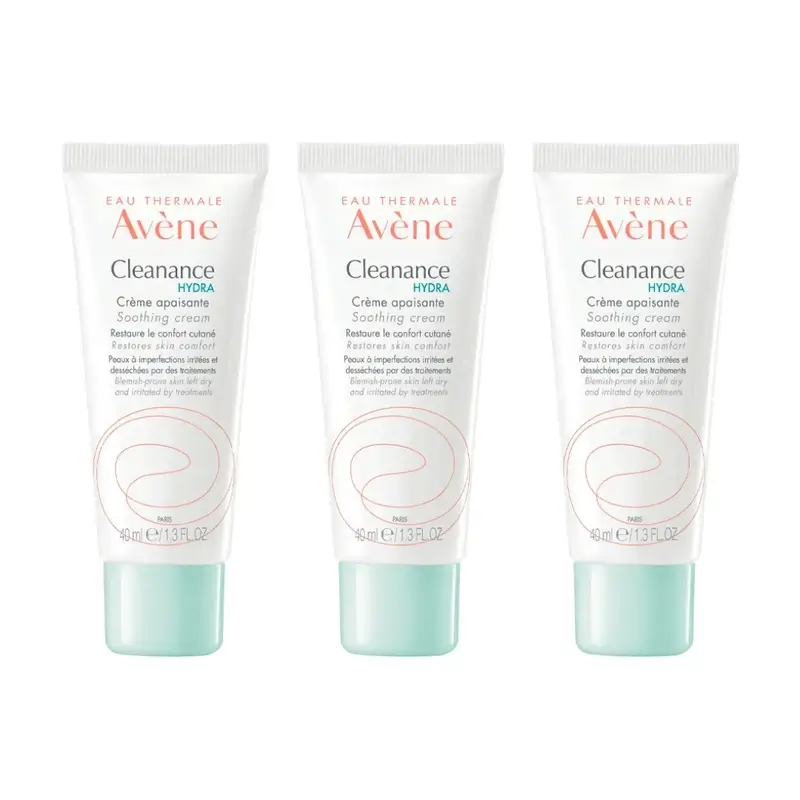 Avène Cleanance Hydra Cream, 3X40 Ml