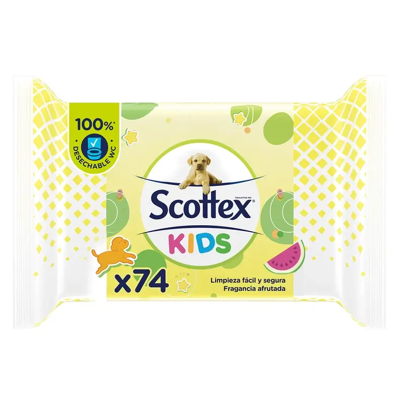 Scottex Junior Wet Toilet Paper , 74 units