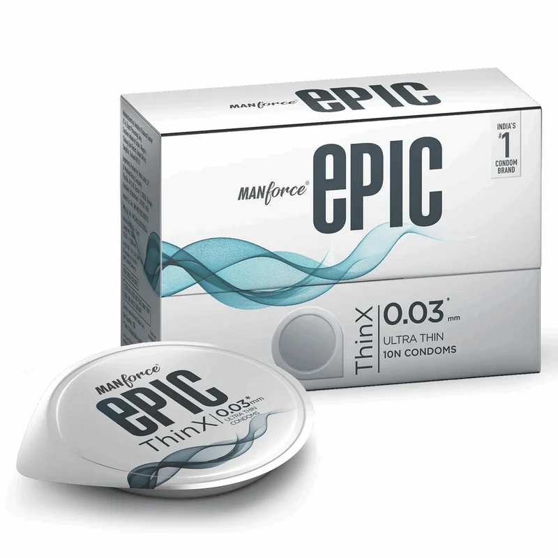 Epic Thinx Condoms by Manforce Lubricated Latex Condoms