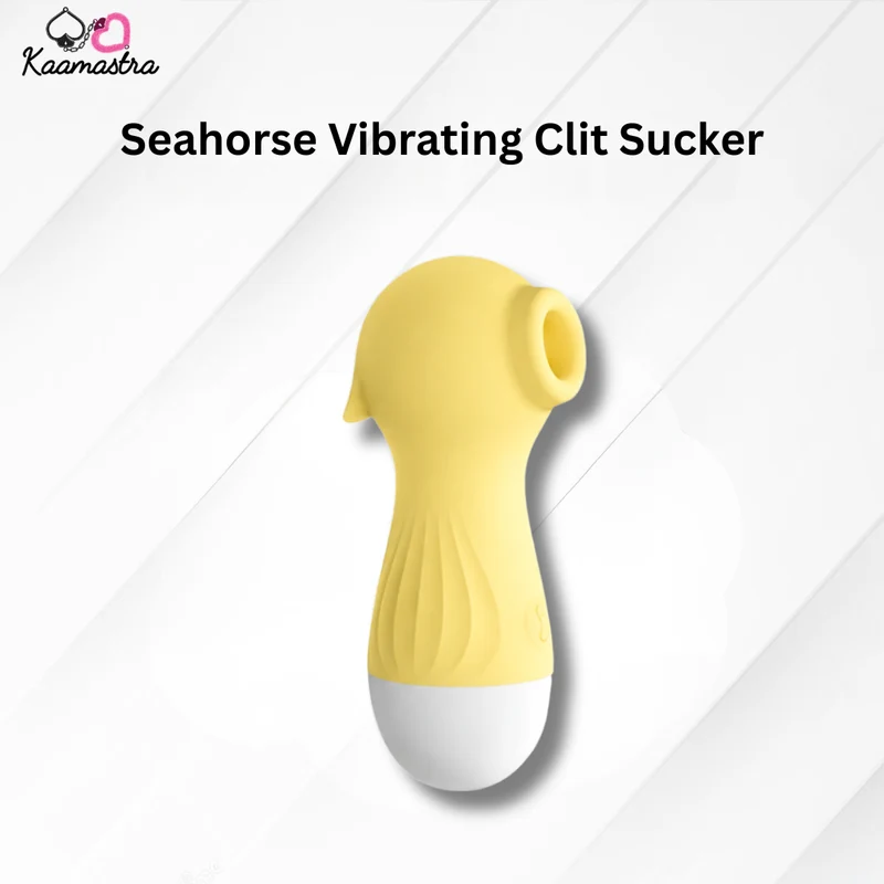 Kaamastra's Yellow Vibrating Clit Sucker with 10 Frequency Levels