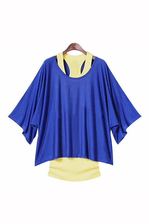 Kaamastra Blue Oversized Top