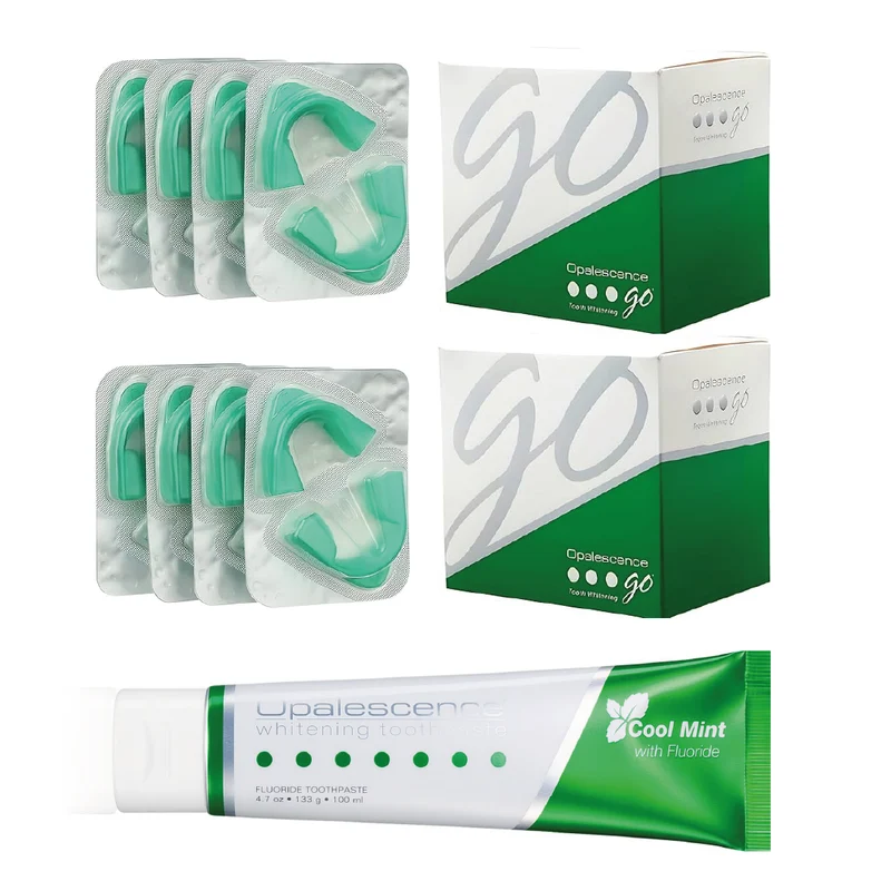 Opalescence Go 6% Mint Kit - 2 Mini Kits + 1 Original Cool Mint Whitening Paste - 100 ml