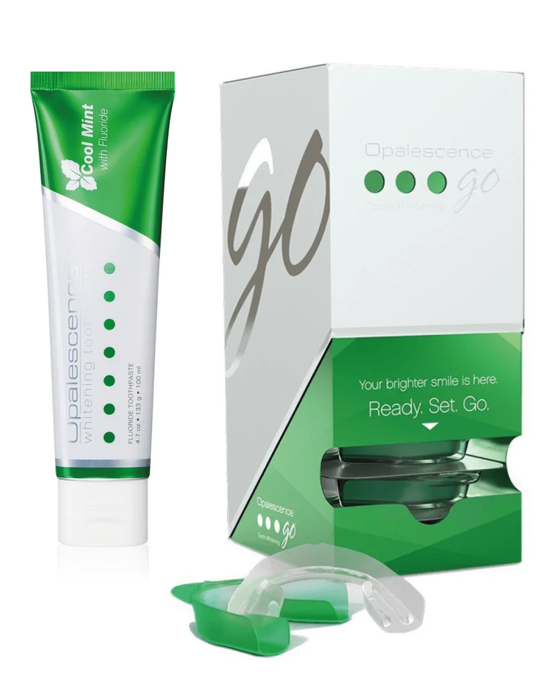 Opalescence Go 6% Kit + Whitening Cool Mint Whitening Toothpaste – Complete dental whitening and daily care