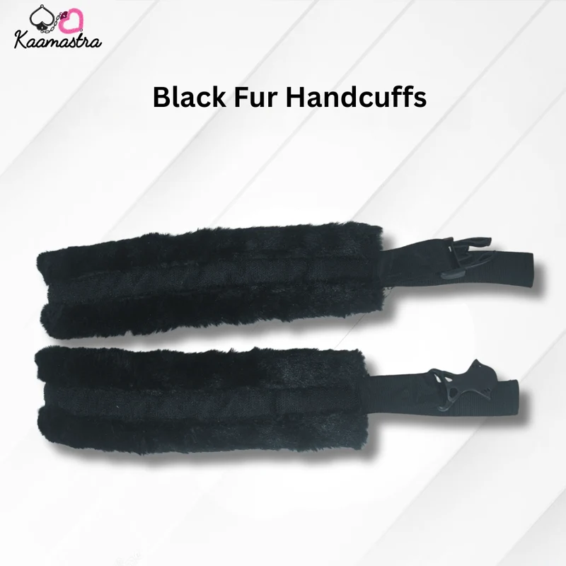 Kaamastra's Black Fur Handcuffs
