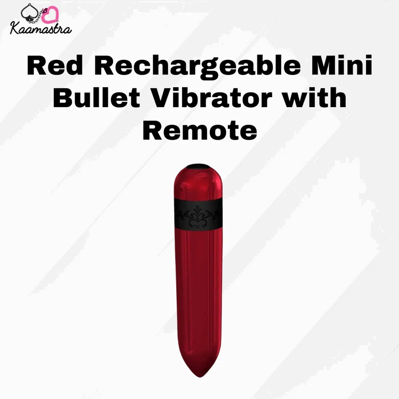 Kaamastra Red Rechargable Mini Bullet Vibrator with Remote