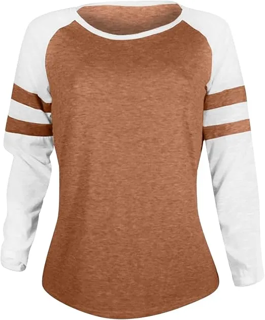 Kaamastra Brown and White Full Sleeve Women's T-shirt