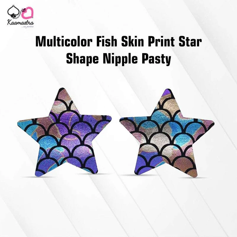 Kaamastra Multicolor Fish Skin Print Star Shape Nipple Pasty