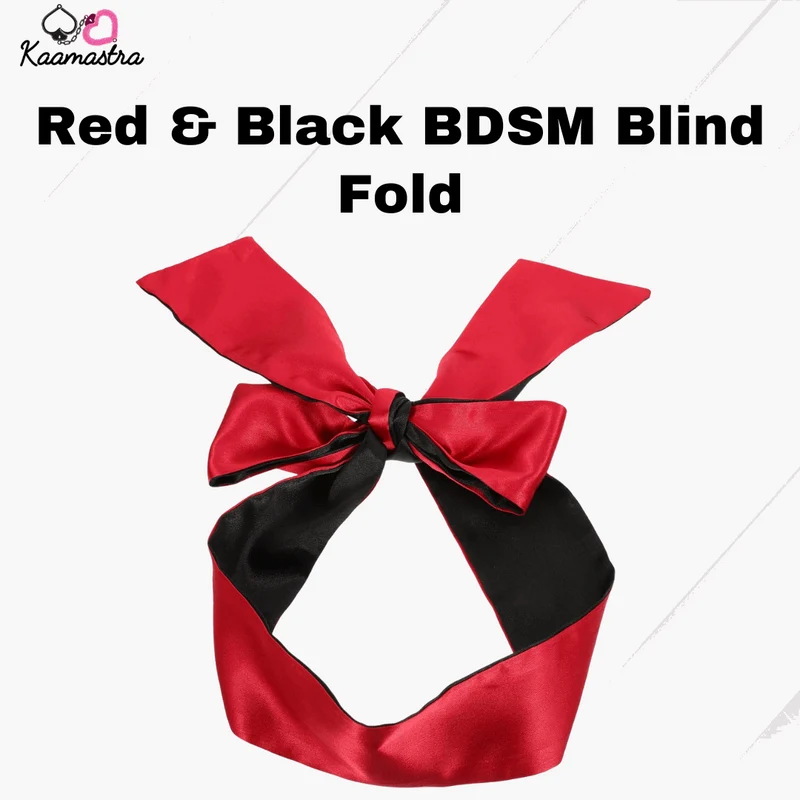 Red & Black Blind Fold for BDSM Bondage Play