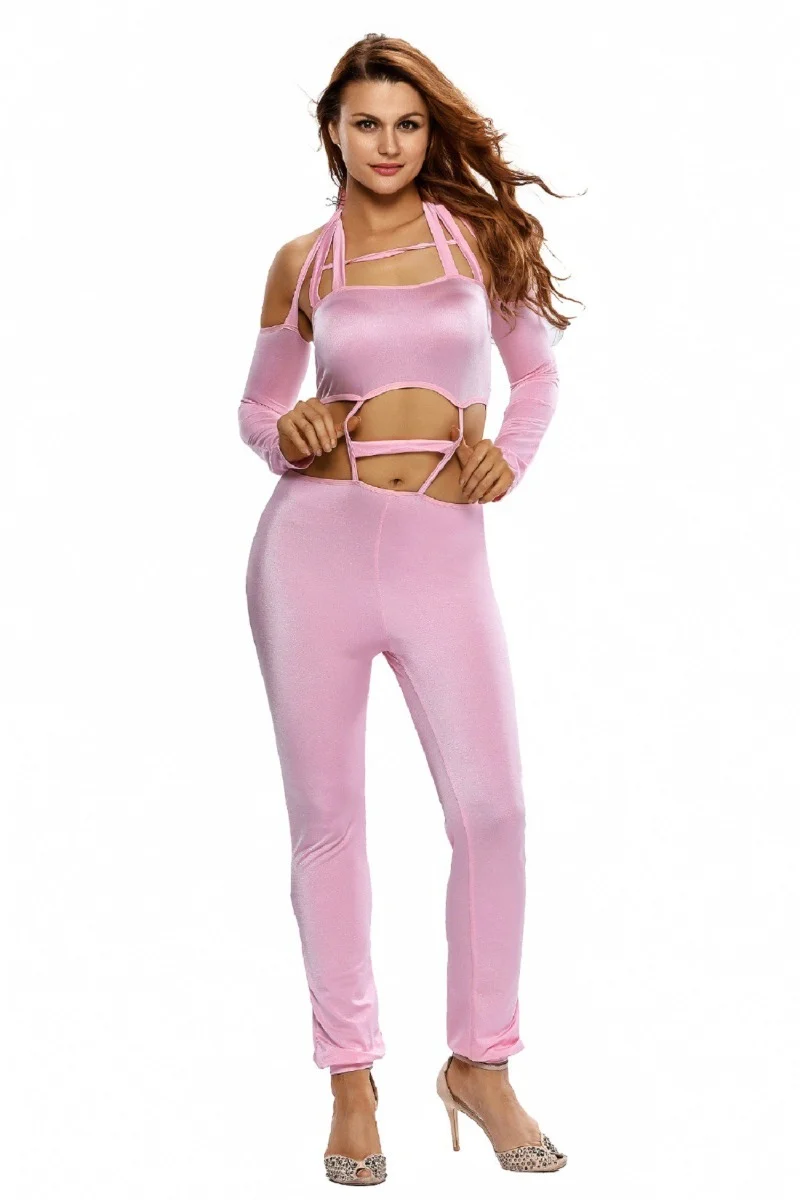 Kaamastra Purple Neck Tie Cut-out Jumpsuit