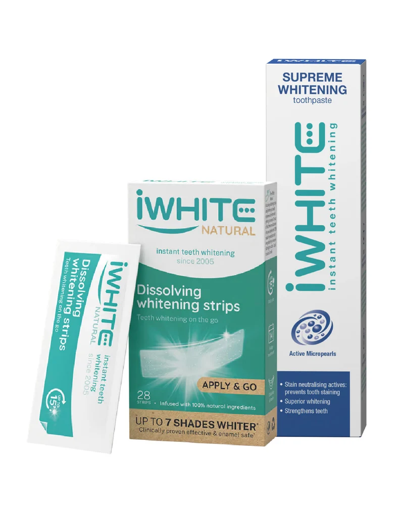 iWhite Kit - Natural Whitening Strips (x28) + iWhite Supreme Whitening Paste 75ml