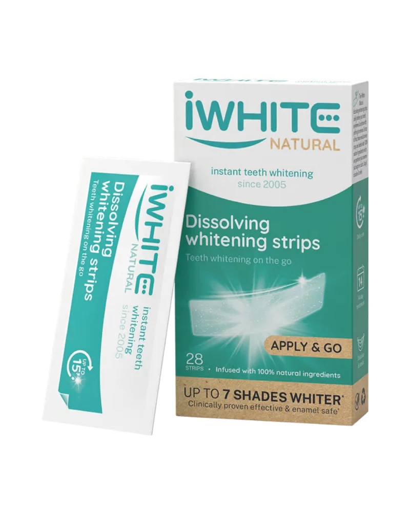 IWHITE Natural Dissolving Teeth Whitening Strips - 28 units
