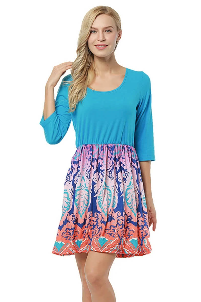Kaamastra Autumn Half Sleeve Girl Mini Dress
