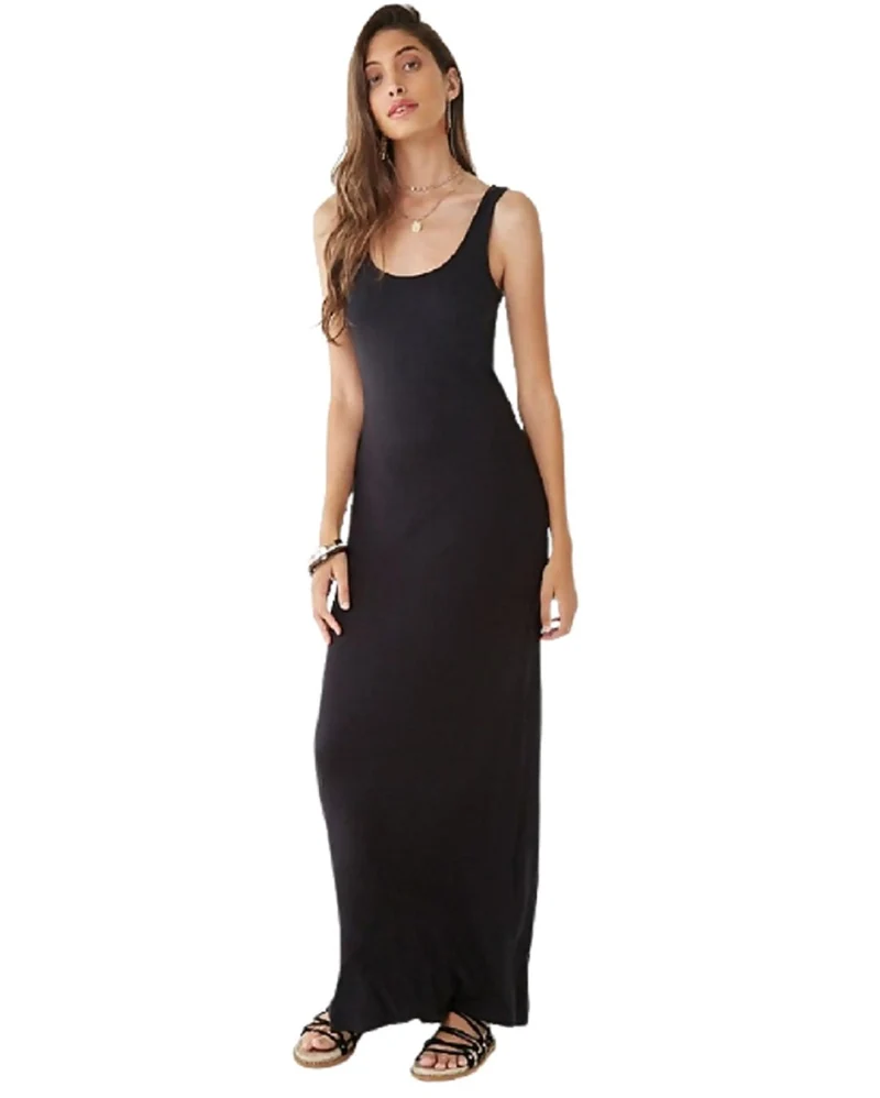 Kaamastra Nude Ruffles Halter Neck Dress