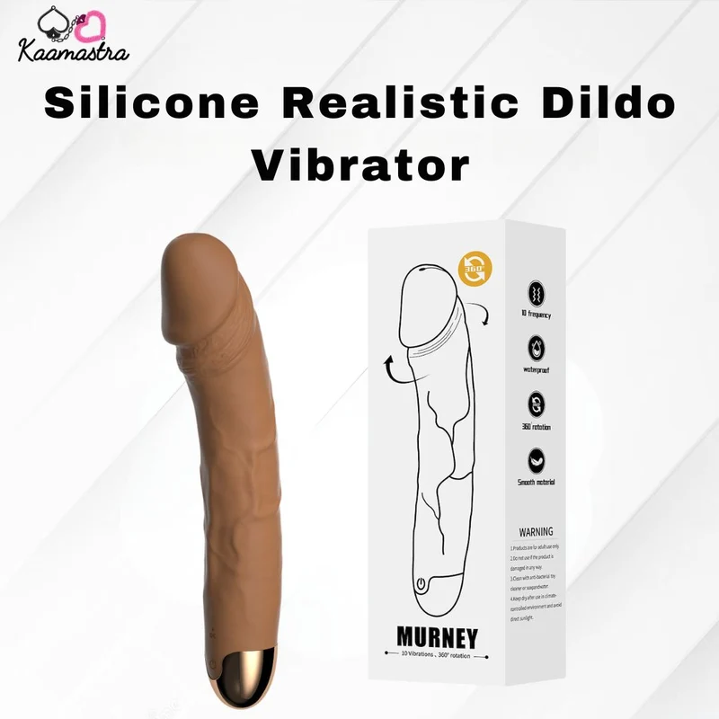 Kaamastra's Brown Silicone Realistic Dildo Vibrator