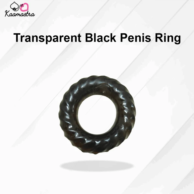 Kaamastra Transparent Black Penis Ring