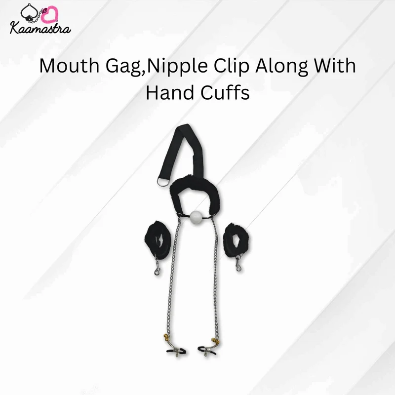 Kaamastra's Mouth Gag,Nipple Clip Along With Hand Cuffs