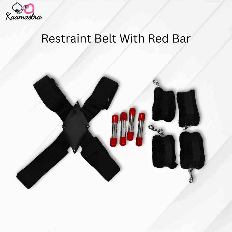 Kaamastra's Restraint Belt With Red Bar