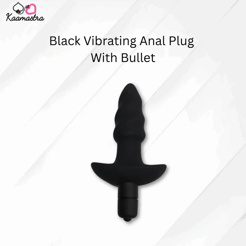 Kaamastra's Black Vibrating Anal Plug With Bullet