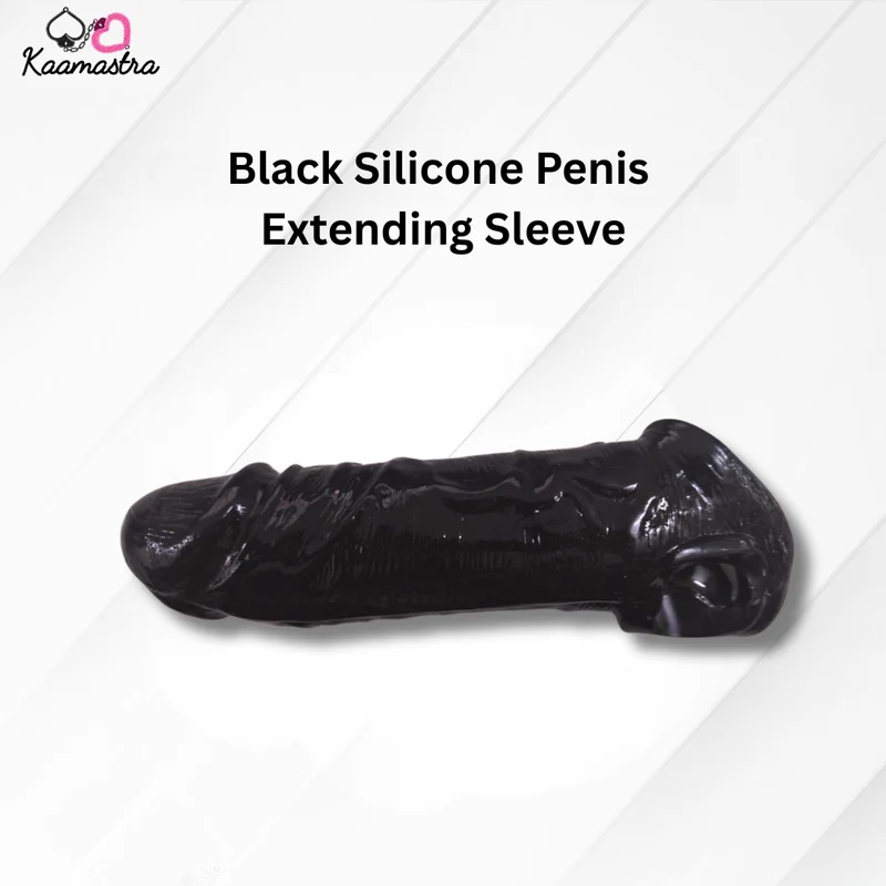 Kaamastra Black Silicone Penis Extending Sleeve