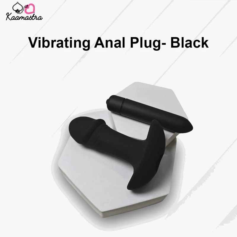 Kaamastra's Vibrating Anal Plug- Black