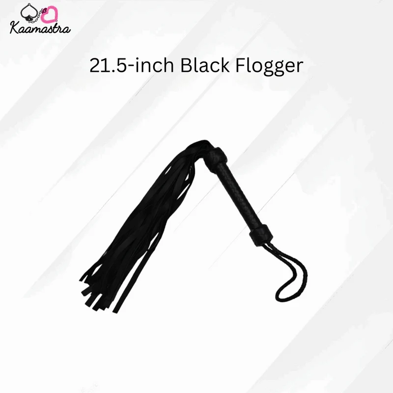 Kaamastra's 21.5 Inch/54.61 cm Black Flogger-Small