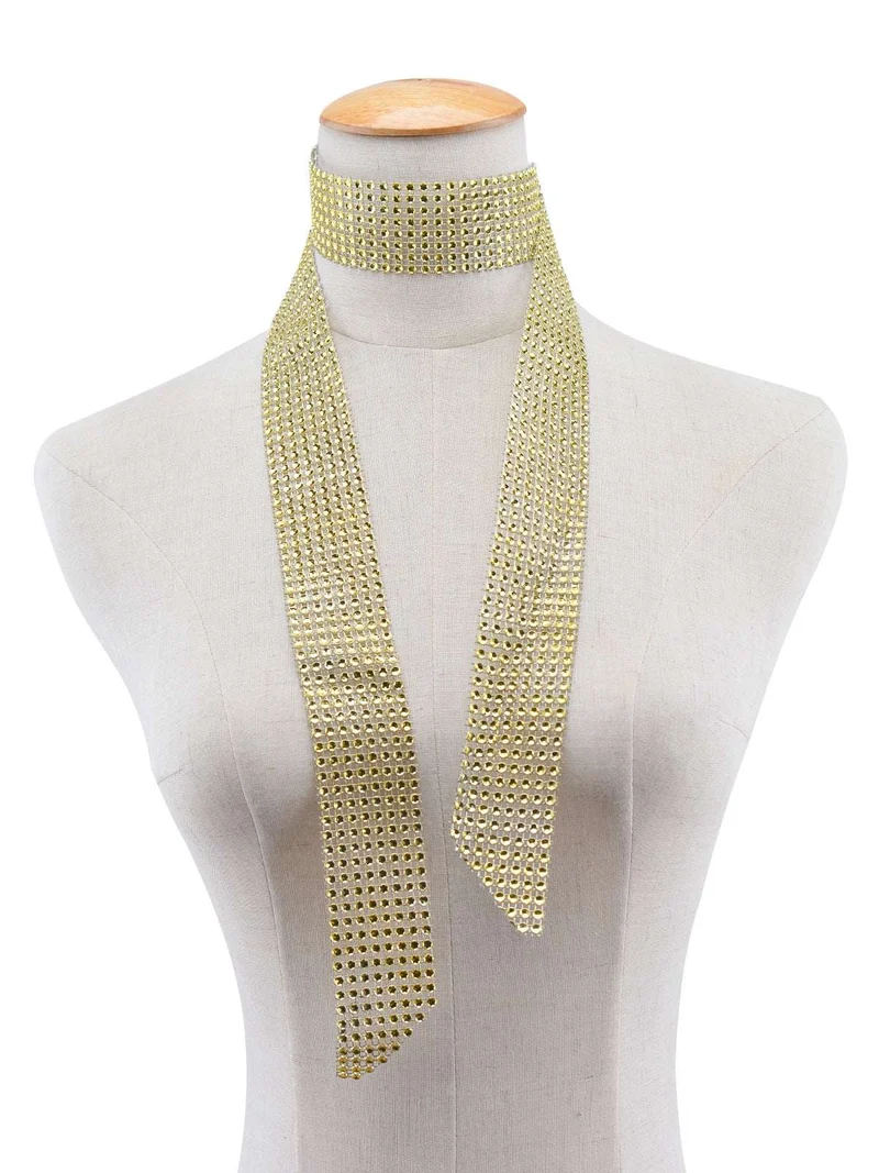 Kaamastra Thick Choker Necklace Golden