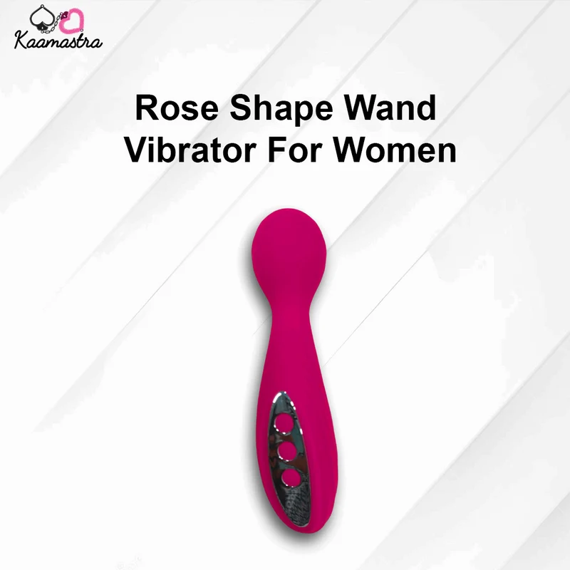 Kaamastra's Rose Shape Wand Vibrator For Women