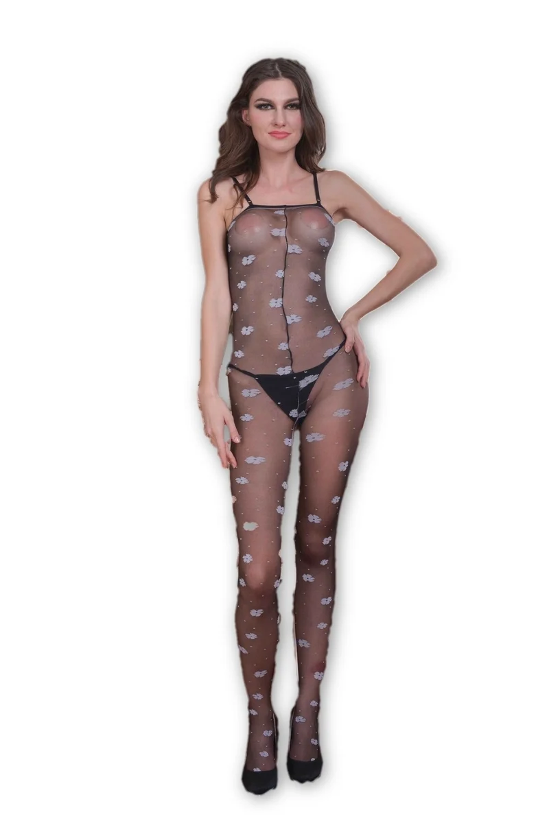 Kaamastra hollow printed bodystockings & Free Thong
