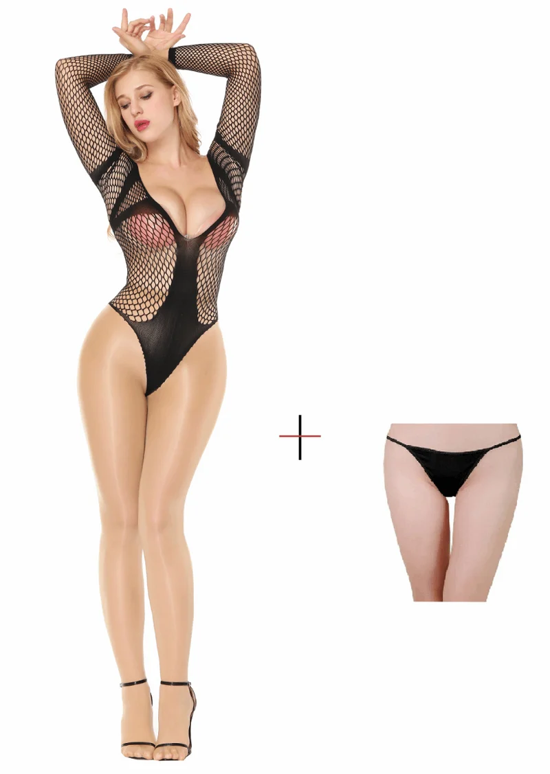 Kaamastra Black diamond net half Body-stocking and Free Thong
