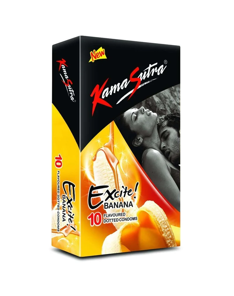 Kamasutra Excite Banana Condoms Pack of 10