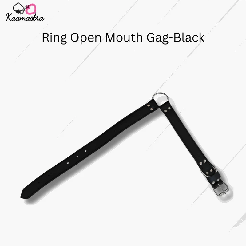 Kaamastra's Ring Open Mouth Gag-Black
