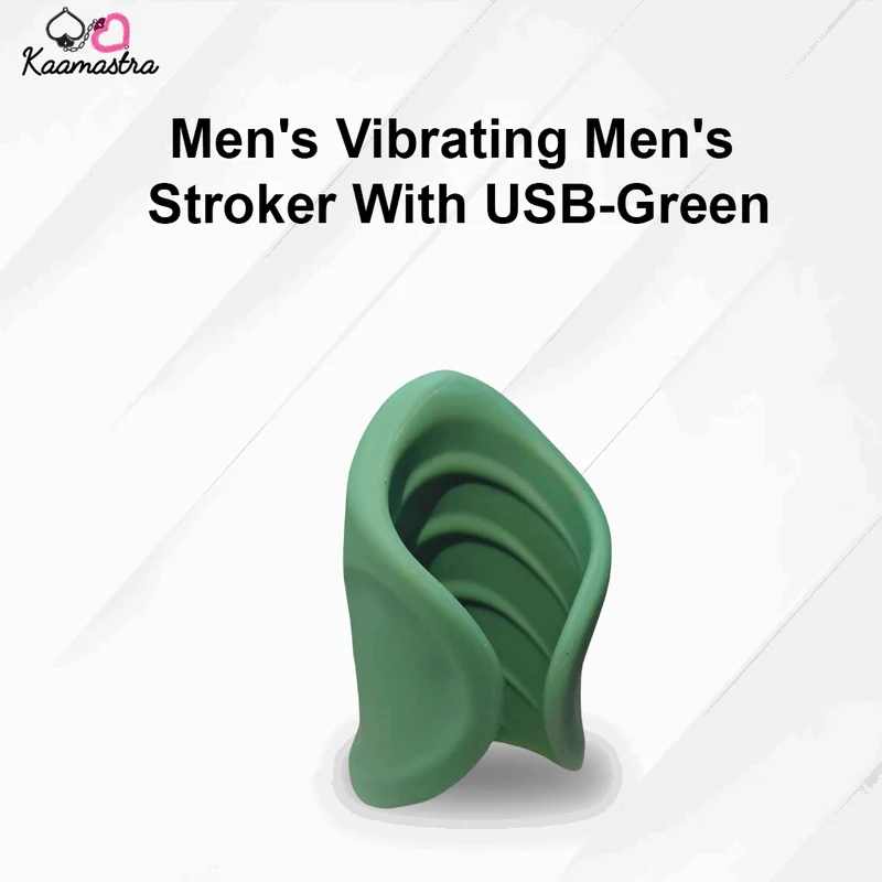 Kaamastra Men's Vibrating Men's Stroker With USB-Green