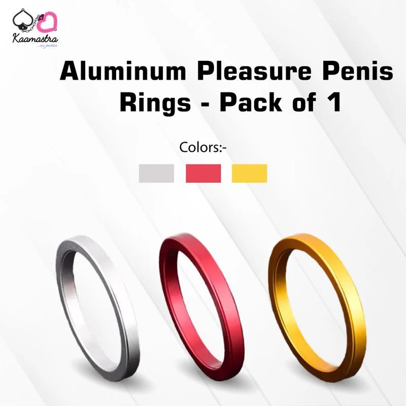Kaamastra Aluminium Pleasure Penis Rings - Pack of 1