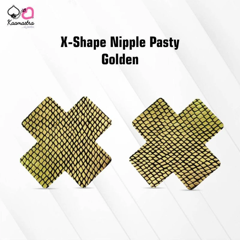Kaamastra X-Shape Nipple Pasty-Golden