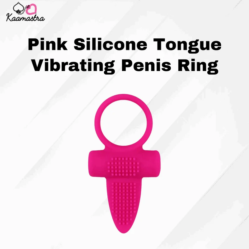 Kaamastra Pink Silicone Tongue Vibrating Penis Ring