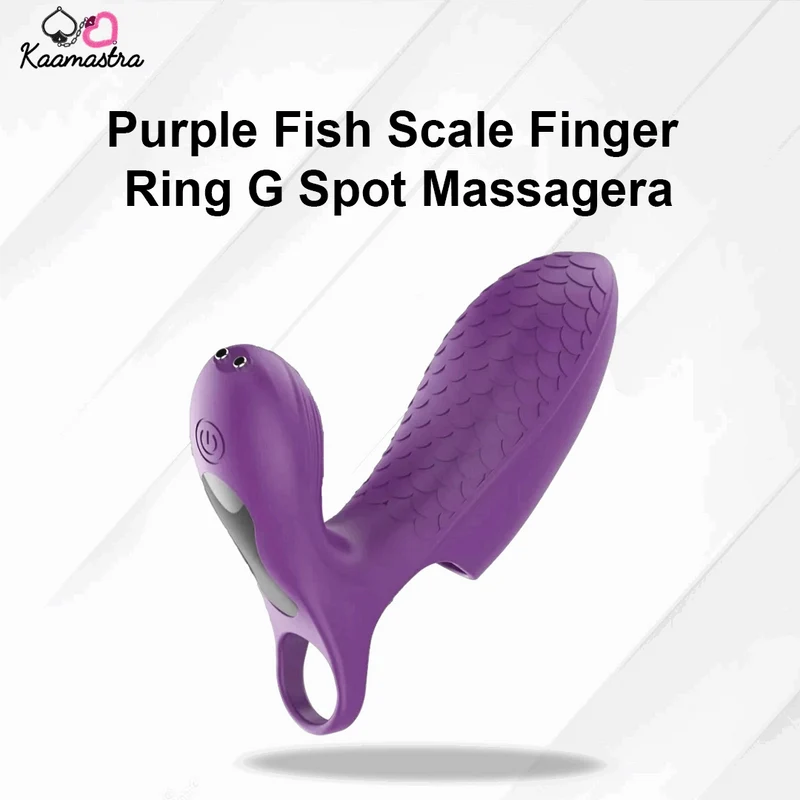 Kaamastra Purple Fish Scale Vibrating Finger Massager