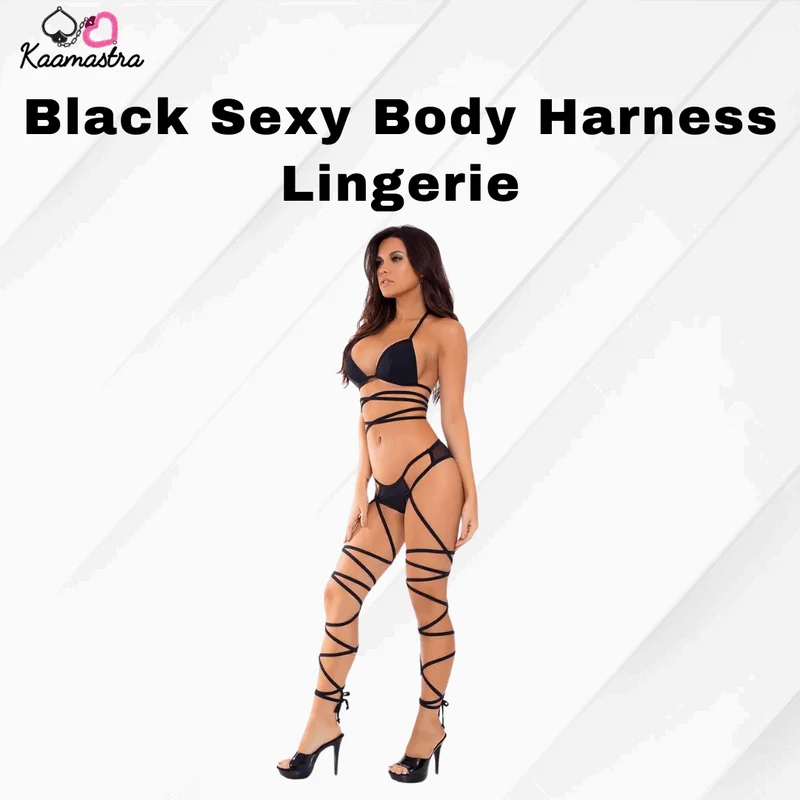 Kaamastra Black Sexy Body Harness Lingerie